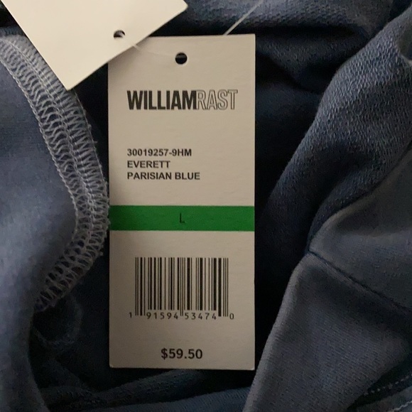 William Rast Blue Off-The-Shoulder Sweatshirt NWT - Picture 7 of 7